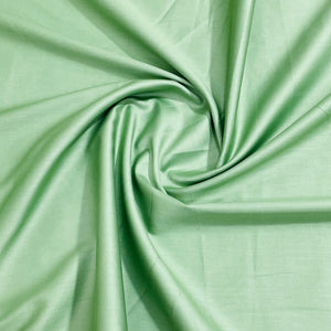 Fern Green Solid Cotton Satin - TradeUNO