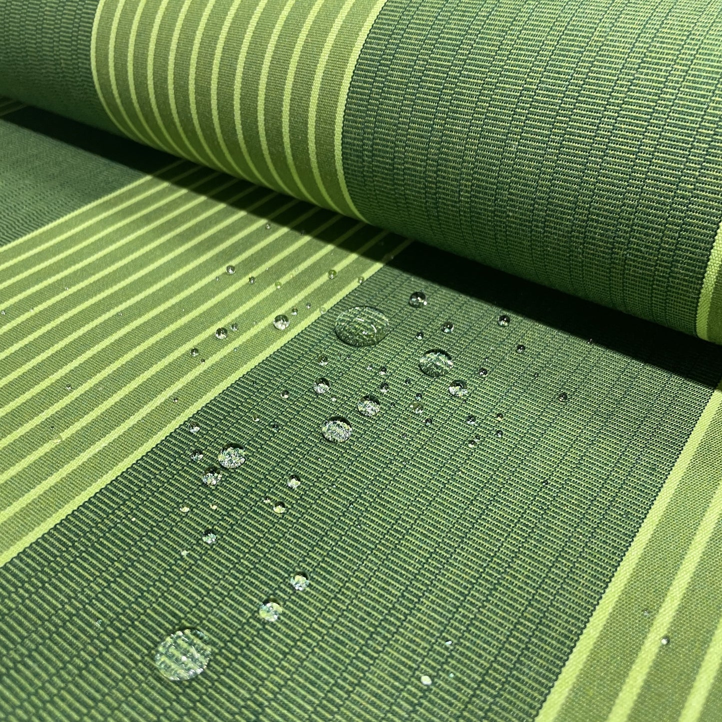 Premium Green With Stripes Acrylic Fabric