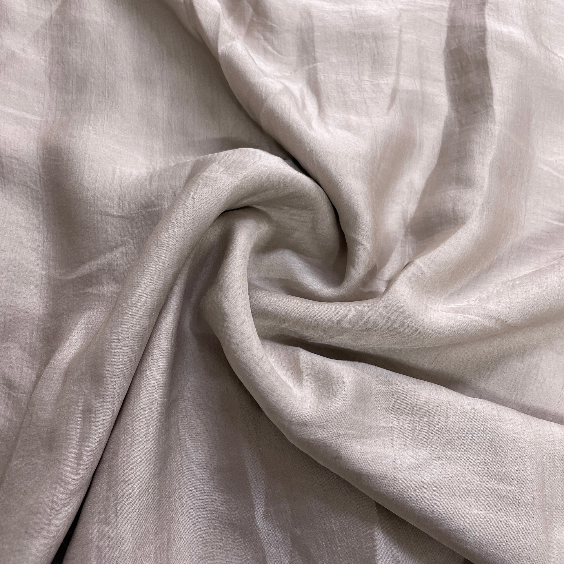 Classic  White Cream Solid Bemberg Silk Fabric