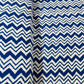 Blue & White Chevron Print Cotton Fabric - TradeUNO