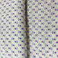 White & Purple Floral Print Sequence Embroidery Linen Fabric - TradeUNO