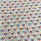 Blue & Yellow Floral Print Sequence Embroidery Linen Fabric - TradeUNO
