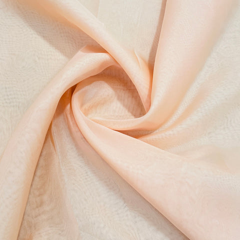 Exclusive Salmon Pink Solid Organza Fabric