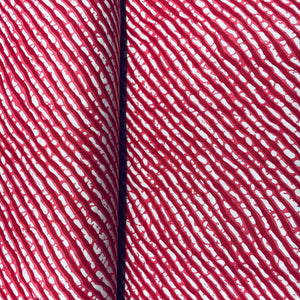 White & Red Lehriya Print Cotton Fabric - TradeUNO