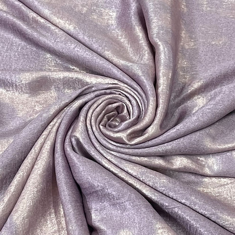 Classic Baby Pink Golden Foil Chanderi Velvet Fabric