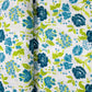 White & Green Floral Print Cotton Fabric - TradeUNO