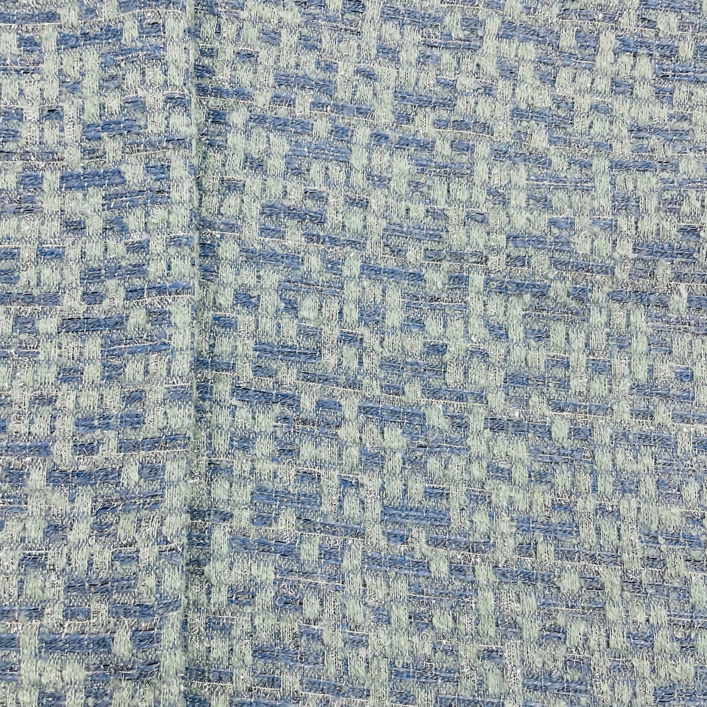 Exclusive Sea Blue & Blue With Lurex Tweed Fabric