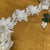 White Floral Thread Cutdana Net Lace