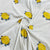 White & Yellow Floral Sequence Embroidery Cotton Fabric - TradeUNO