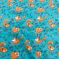 Green Kids Print Cotton Fabric