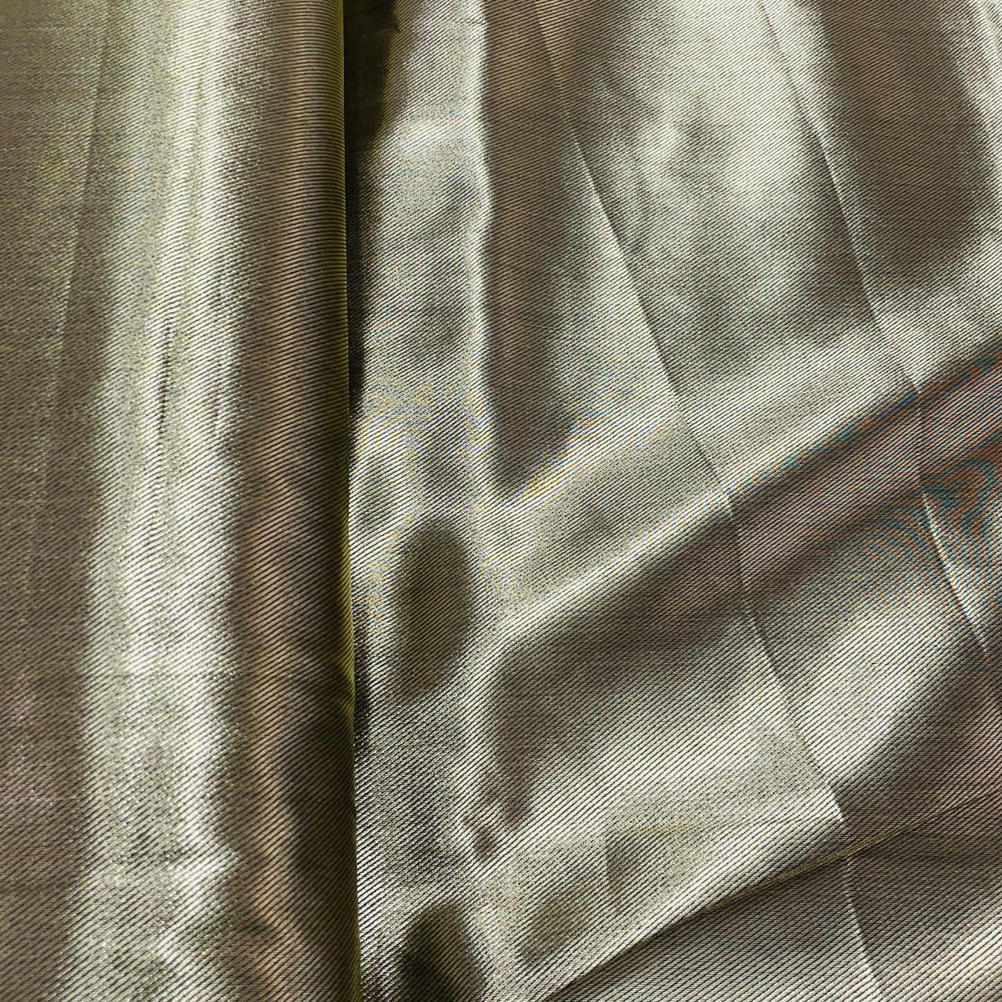 Goldish Solid Banarsi Brocade Fabric