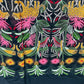 Black & Multicolor Floral Handwork Sequence Embroidery Georgette Fabric - TradeUNO