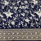 Classic Blue Parsi Gara Zarii Embroidery Georgette Fabric