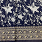 Classic Blue Parsi Gara Zarii Embroidery Georgette Fabric