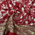 Classic Red Parsi Gara Zari  Embroidery Georgette Fabric