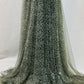 Premium Sage Green Heavy Pearl Sequins Embroidery Net Fabric