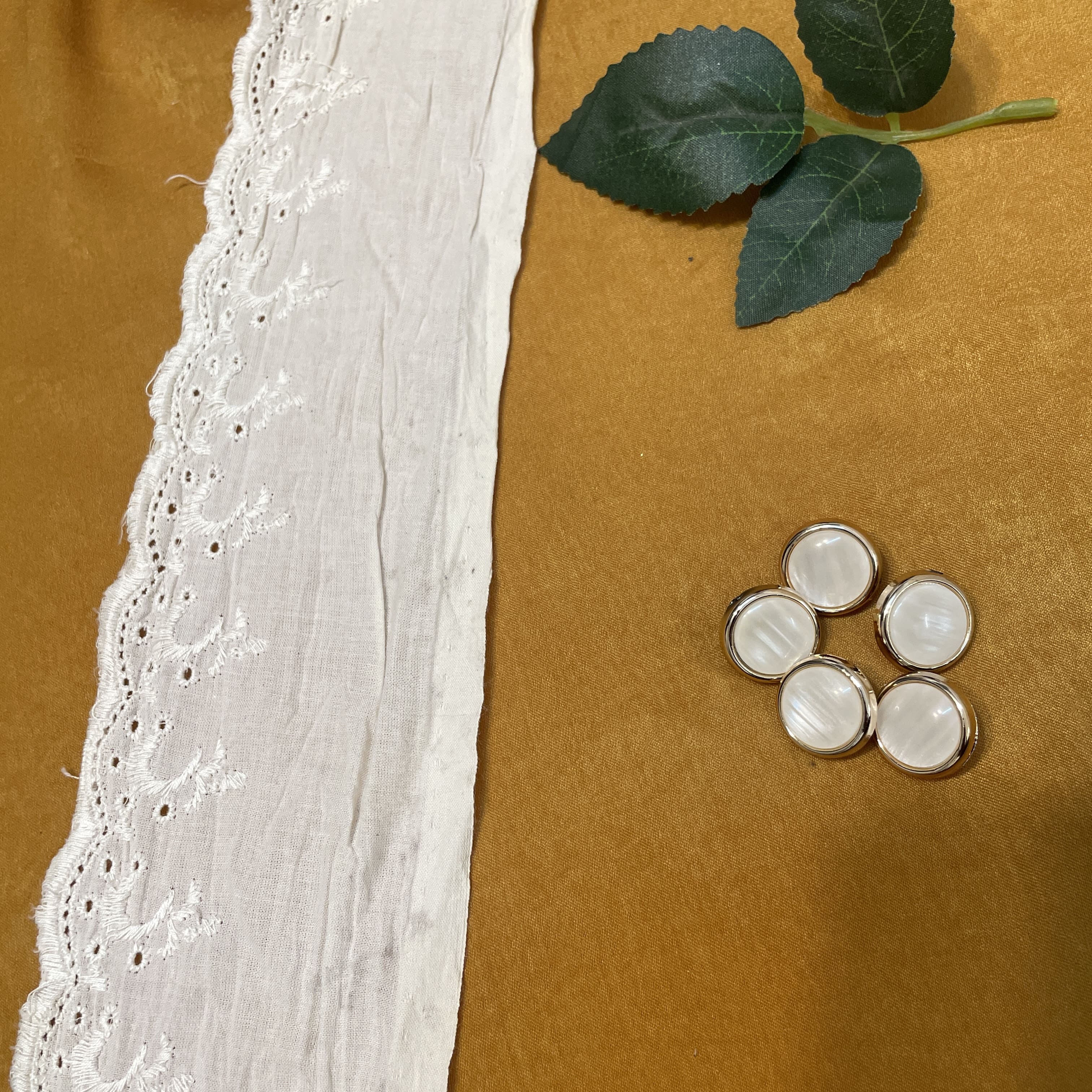 White Dyeable Cotton lace