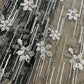 Premium Grey Pearl Stripes Floral Heavy Sequins Embroidery Net Fabric