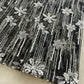 Premium Grey Pearl Stripes Floral Heavy Sequins Embroidery Net Fabric