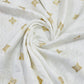 Exclusive White Floral Dyeable Silk Jacquard Fabric