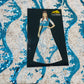 White Blue Sequence Embroidery Net Fabric - TradeUNO