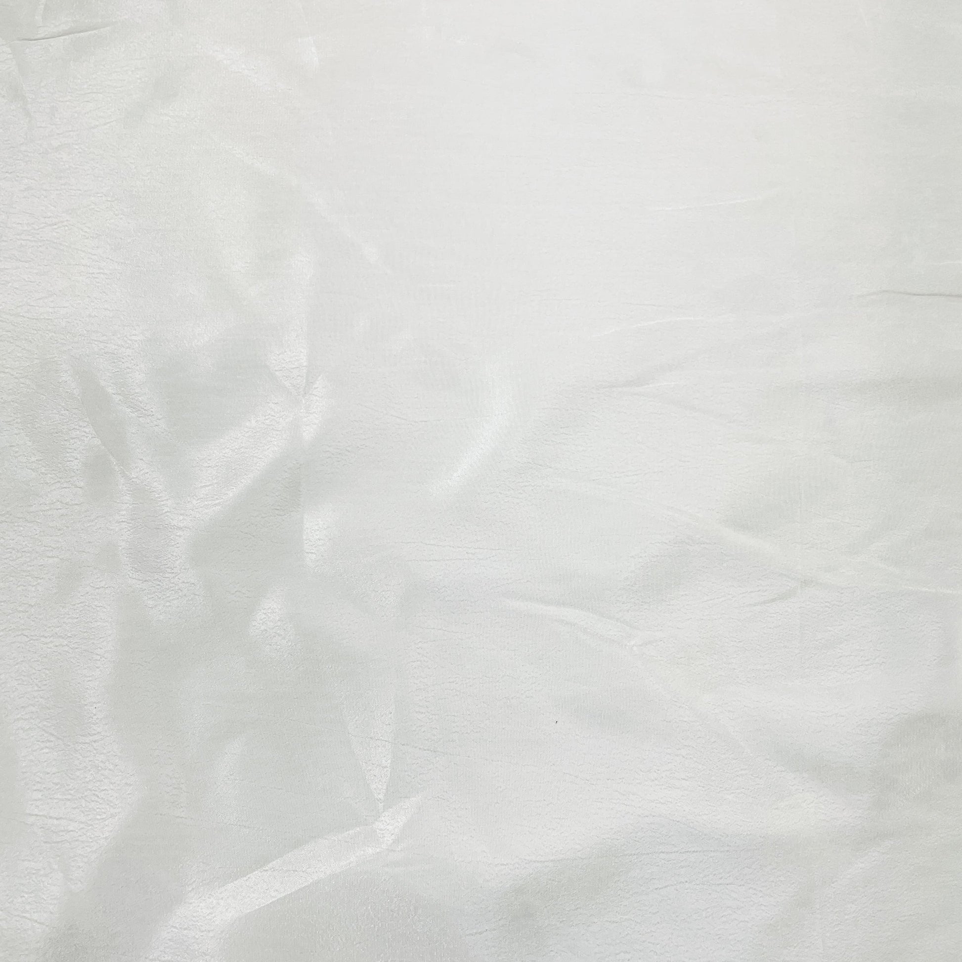 Exclusive White Solid Dyeable Natural Crepe Fabric