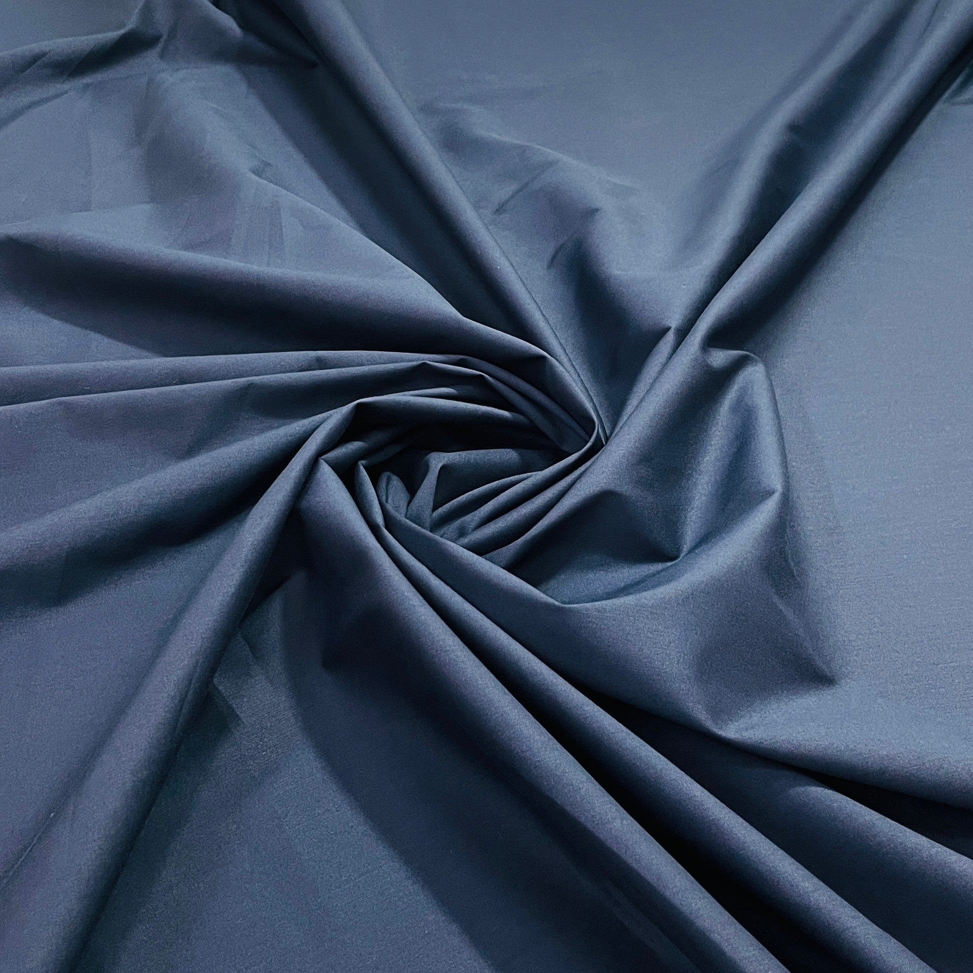 Exclusive Navy Blue Solid Poplin Lycra Fabric
