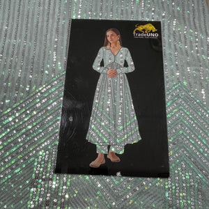 Green Sequence & Embrodiery Net Fabric - TradeUNO