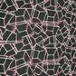 Classic Black Pink Marble Print Armani Satin Fabric