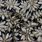 Black & Golden Floral Sequence Embroidery Georgette Fabric