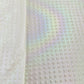 White Solid Imported 3D Rainbow Embrossed Knitted Lycra Fabric