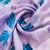 Purple Floral Print Georgertte Satin Fabric - TradeUNO