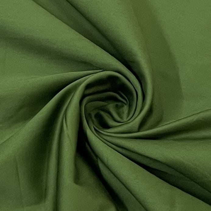 classic olive green solid cotton satin