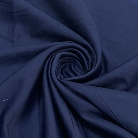 classic denim blue solid cotton satin