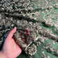 Premium Olive Green Heavy Thread Sequins Embroidery Net Fabric