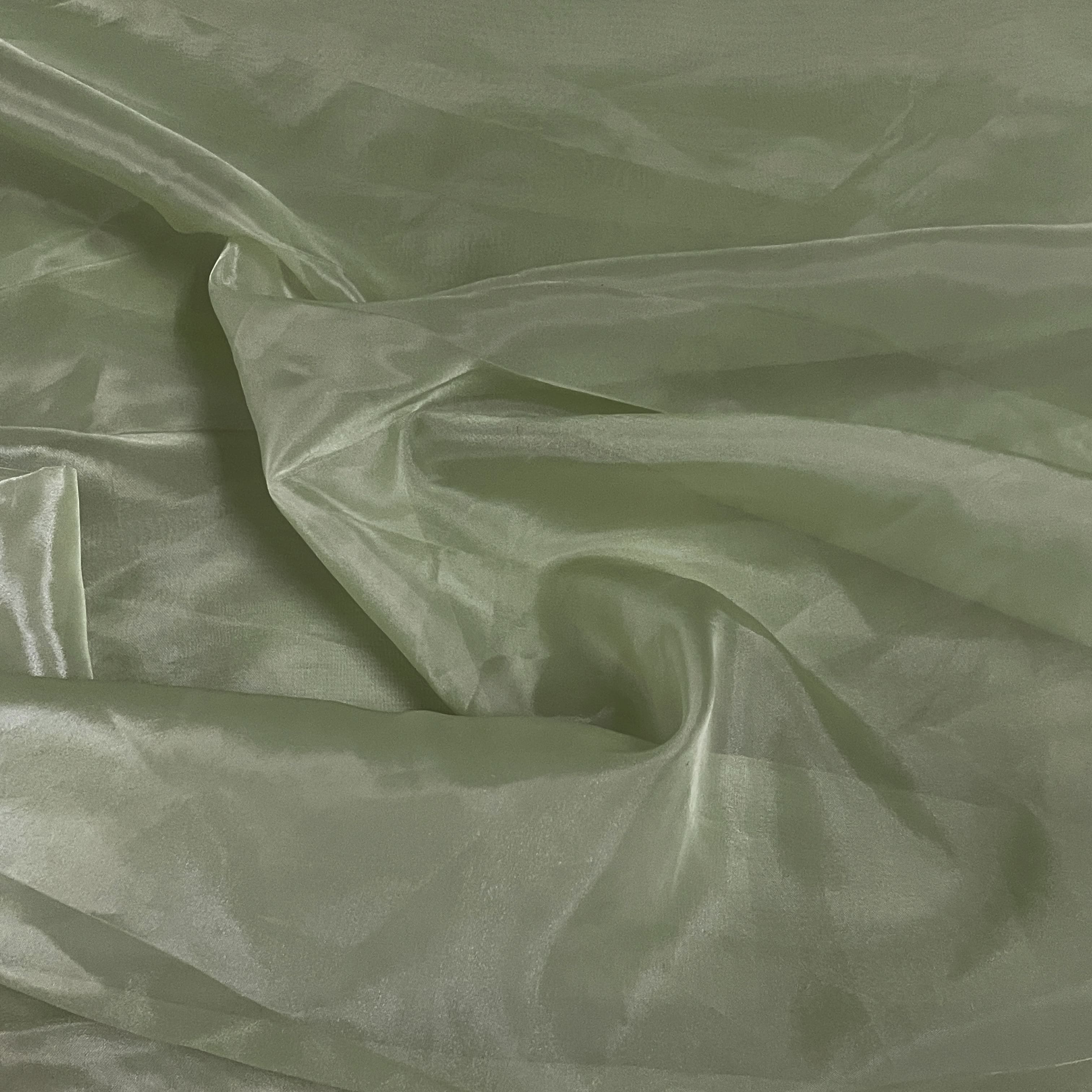 Premium Sage Green Solid Liquid Organza Fabric