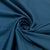 Classic Peacock Blue Solid Cotton Satin