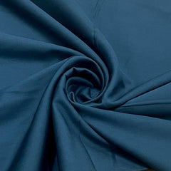 classic peacock blue solid cotton satin