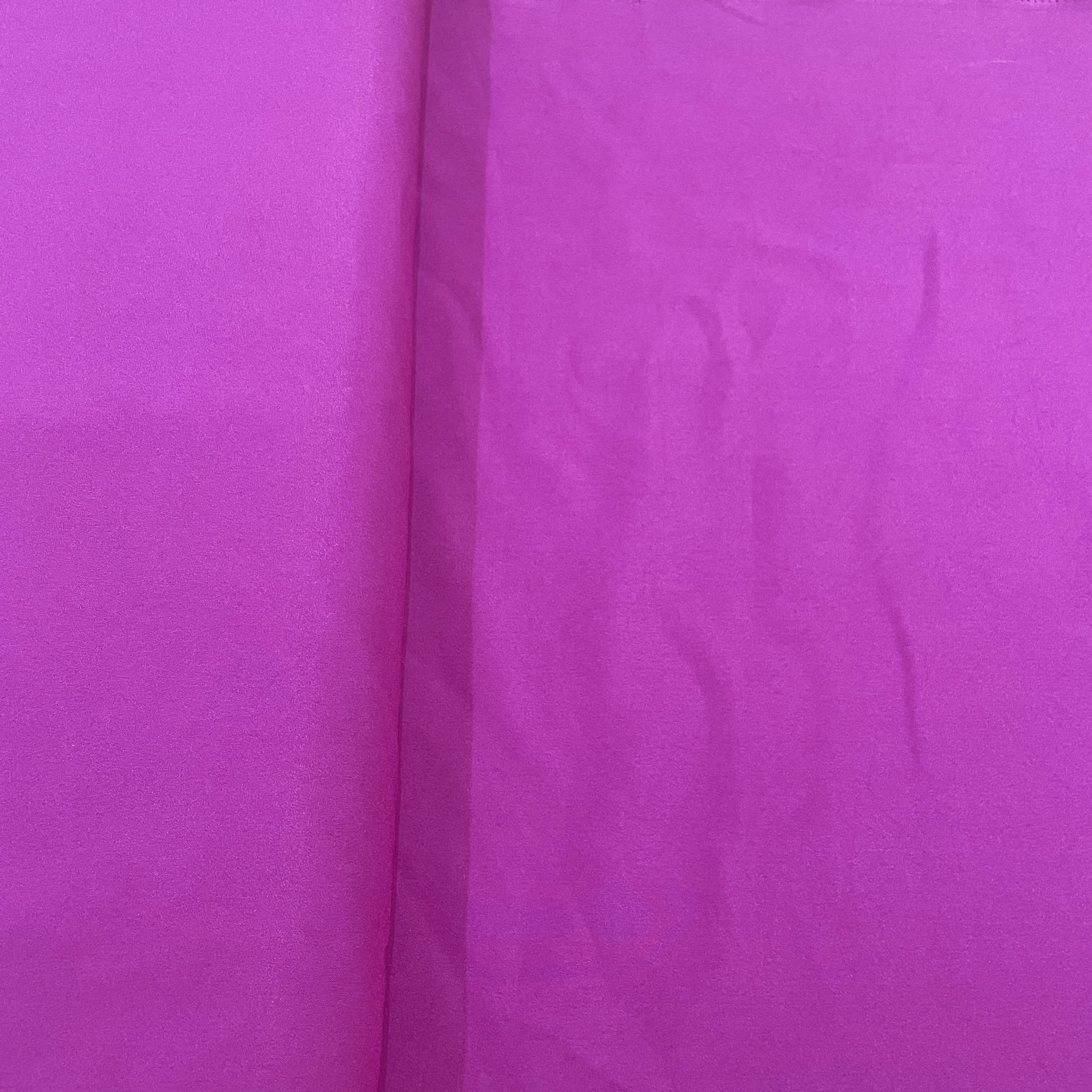 Exclusive Voilet Solid Malai Crepe Fabric
