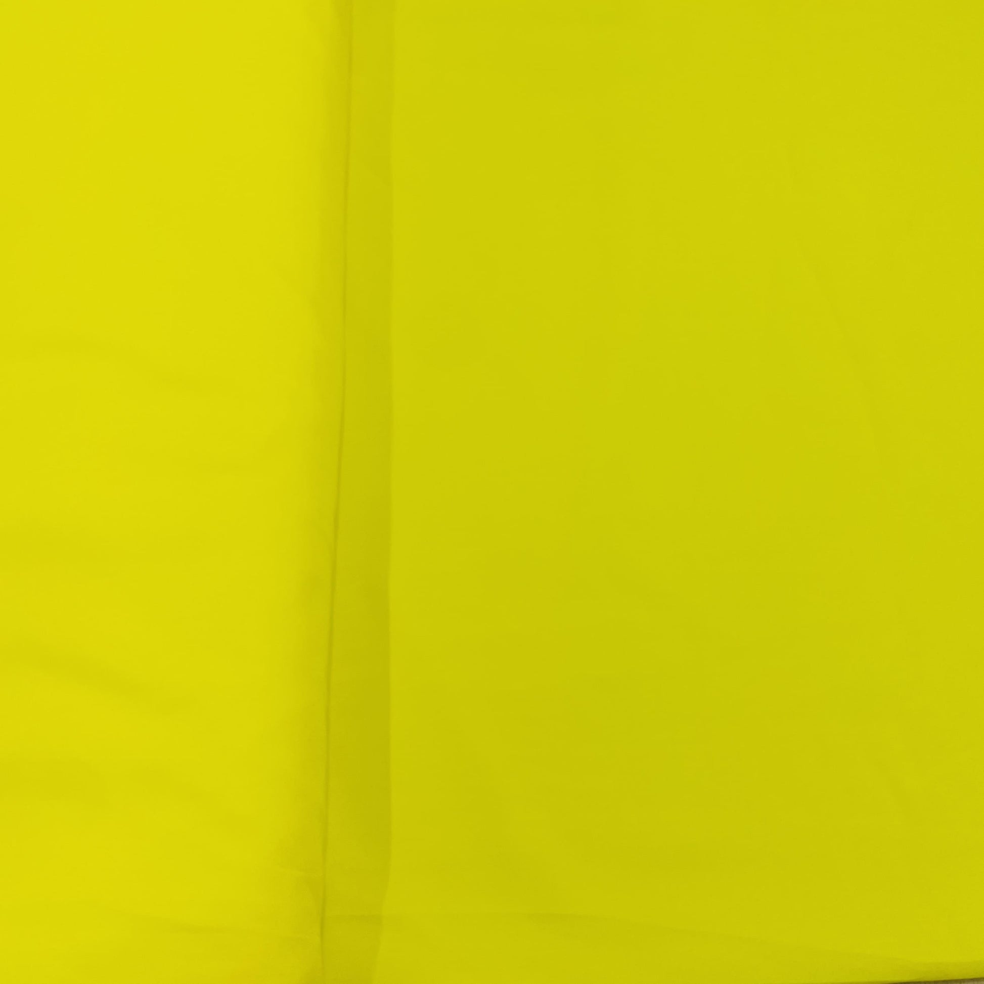 Exclusive Lime Yellow Solid Malai Crepe Fabric
