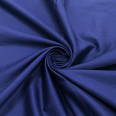 classic blue solid cotton satin