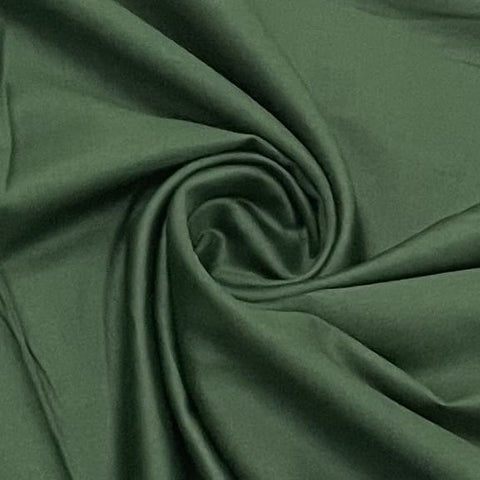 classic army green solid cotton satin