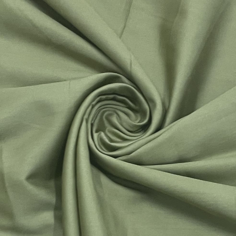 classic khaki green solid cotton satin