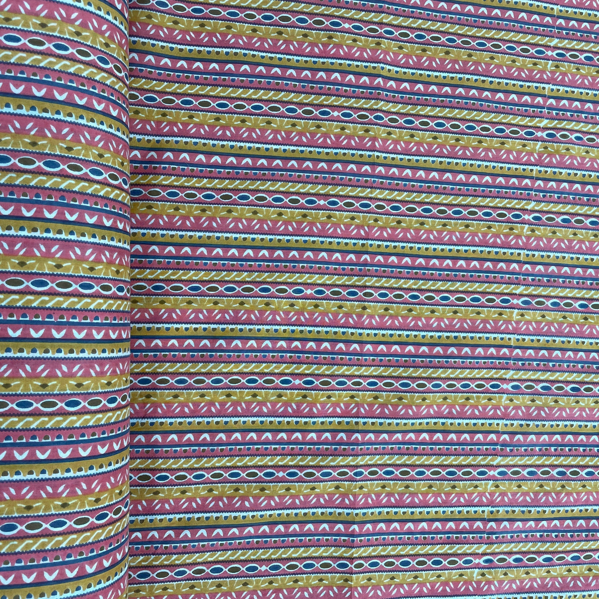 Pink Handblock Print Cotton Fabric - TradeUNO