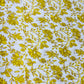 Whtie & Yellow Floral Print Cotton Fabric - TradeUNO