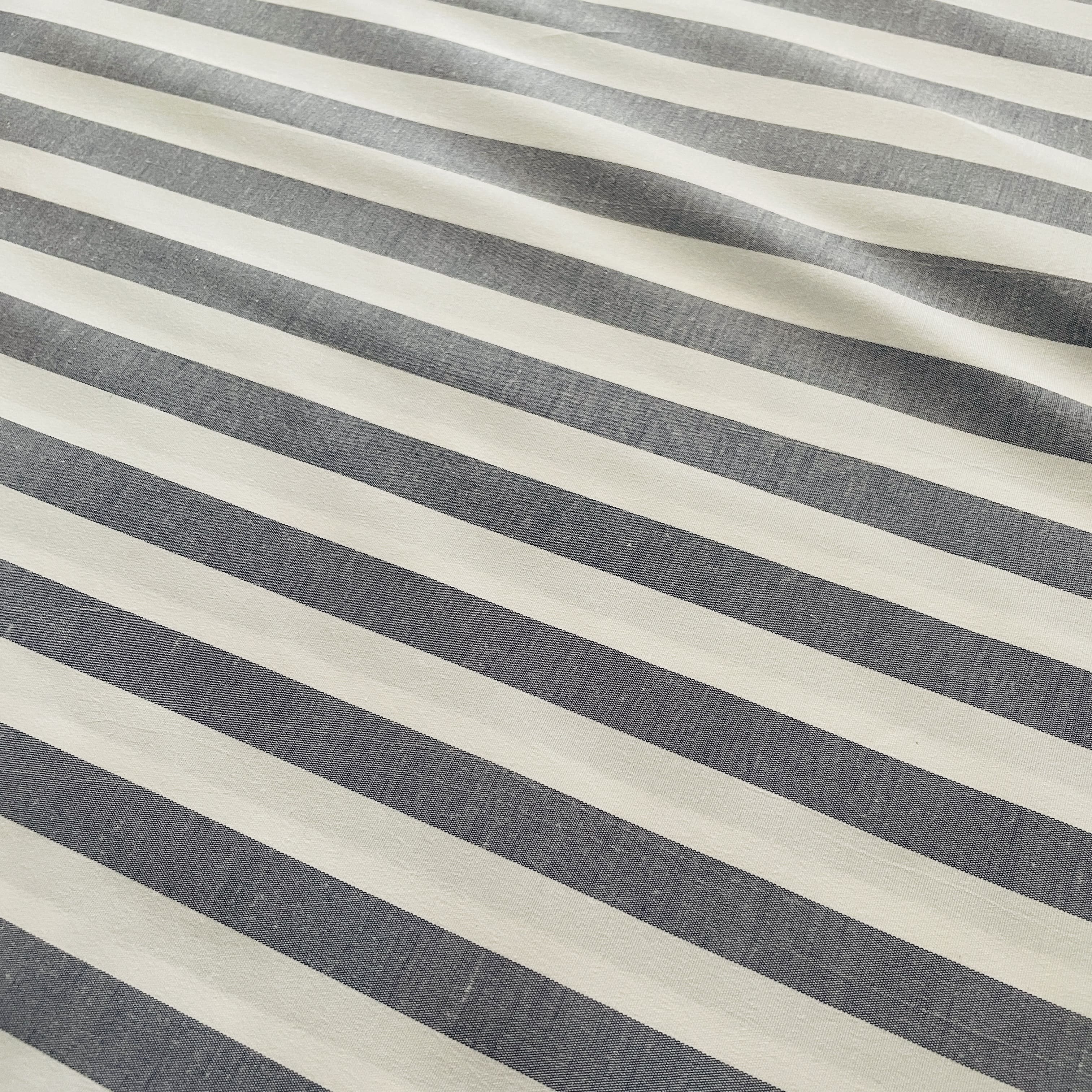 Premium Blue Stripes Print Poplin Lycra Fabric