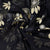 Black & Golden Floral Sequence Thread Embroidery Georgette Fabric - TradeUNO