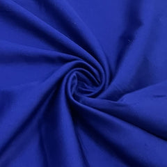 classic cobalt blue solid cotton satin