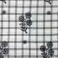 White & Black Check & Floral Sequence Thread Embroidery PF-9291 - TradeUNO