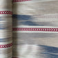 Off White Pink Stripes Ikkat Print Bemberg Gajji Silk Fabric 15555